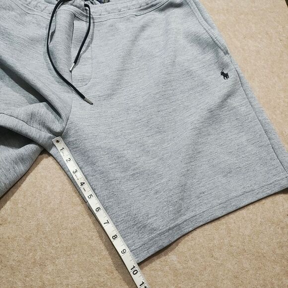 Polo by Ralph Lauren Mens Gray Fleece Drawstring Pull On Shorts #2 - Picture 6 of 6